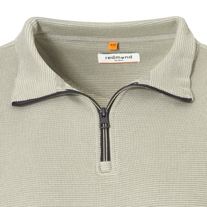 Kaufen Sie Redmond big men regular fit trui met rits Olijfgrijs für nur 59,99 € bei Henk ter Horst fashion
