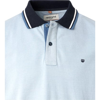 Kaufen Sie Redmond big men herenpolo katoen two tone gemeleerd Lichtblauw für nur 39,99 € bei Henk ter Horst fashion