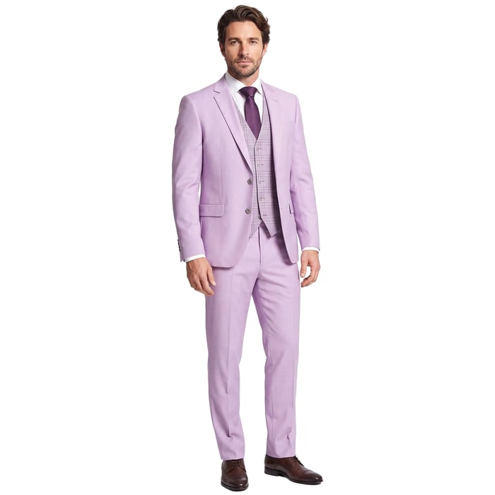 Kaufen Sie Henk ter Horst 3-teiliger Herrenanzug mit Karoweste meliert Lila für nur 389,95 € bei Henk ter Horst fashion