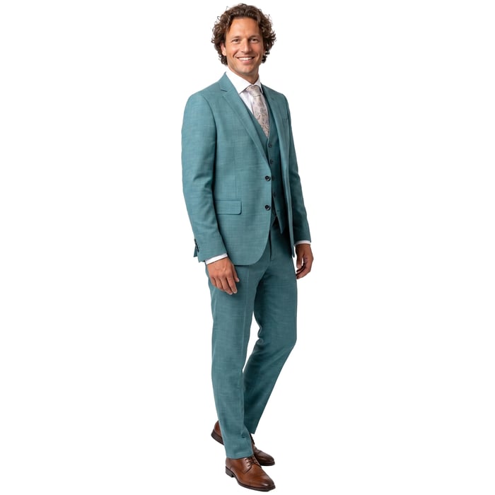 Kaufen Sie Henk ter Horst 3-teiliger Herrenanzug meliert Aqua für nur 189,95 € bei Henk ter Horst fashion