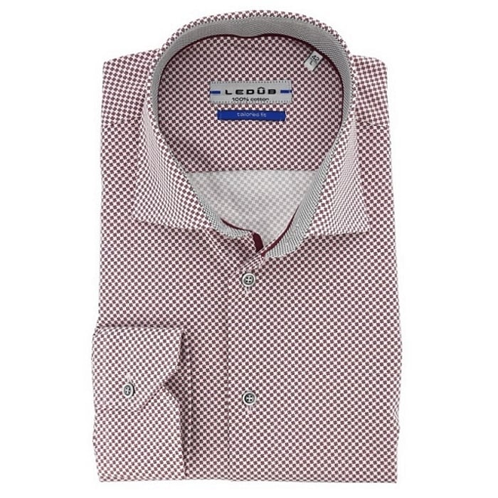 Kaufen Sie Ledub Hemd tailored fit dunkelrot mit Blumen für nur € 31,98 bei Henk ter Horst fashion
