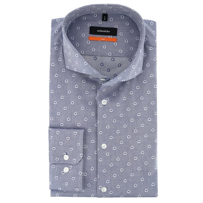 Kaufen Sie Seidensticker overhemd slim fit flower blue für nur € 80,99 bei Henk ter Horst fashion