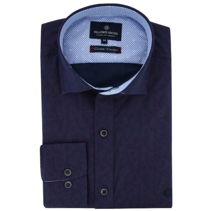 Kaufen Sie Fellows united shirt muster dunkelblau für nur 79,95 € bei Henk ter Horst fashion