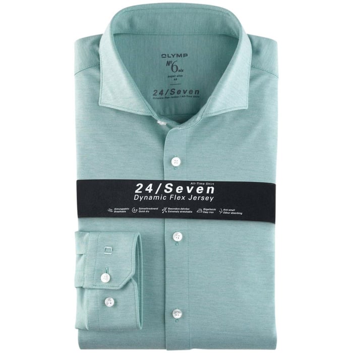Kaufen Sie OLYMP No. Six 24/Seven zakelijk overhemd Groen für nur € 99,95 bei Henk ter Horst fashion