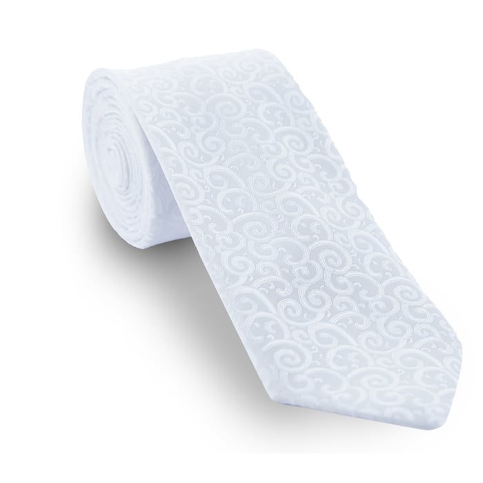Kaufen Sie Luxuriöse Henk ter Horst Hochzeitskrawatte mit Pochette-Jacquard-Mikro-Satin-Muster in Weiß für nur € 89,95 bei Henk ter Horst fashion
