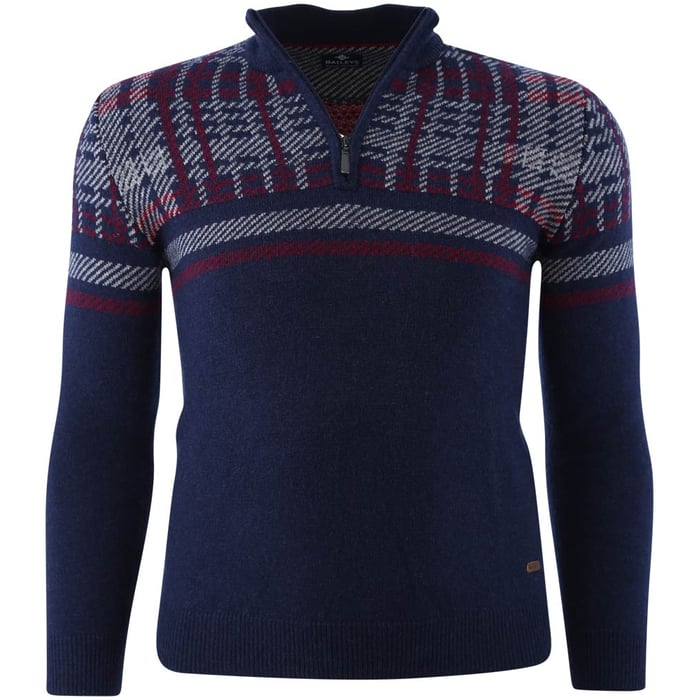 Kaufen Sie Baileys Norweger Pullover mit Reißverschluss Dunkelblau für nur € 109,95 bei Henk ter Horst fashion