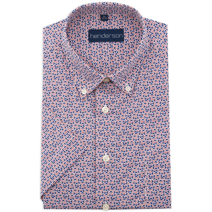Kaufen Sie GCM Henderson Shirt Kurzarm Halbrunddruck Ziegelrot für nur € 29,95 bei Henk ter Horst fashion