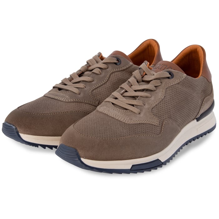 Kaufen Sie Exner Herren Wildleder-Trainer Schnürschuh Taupe für nur € 149,95 bei Henk ter Horst fashion