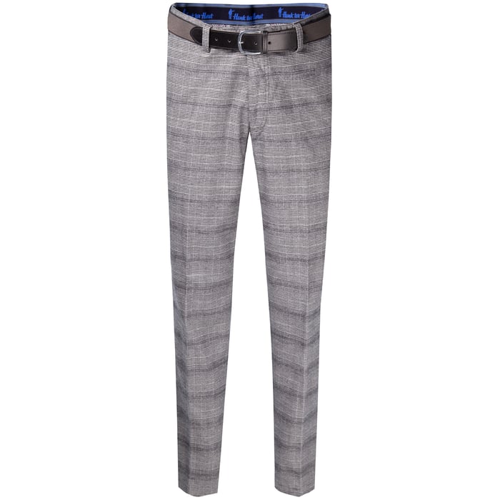Kaufen Sie Henk ter Horst Chinobroek hippe katoenen slim fit geruit Antraciet für nur € 119,95 bei Henk ter Horst fashion
