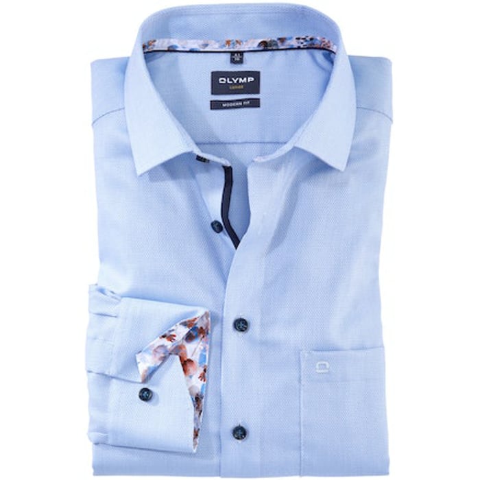 Kaufen Sie Olymp Luxor modern fit katoen overhemd lange mouw Blauw für nur € 69,95 bei Henk ter Horst fashion