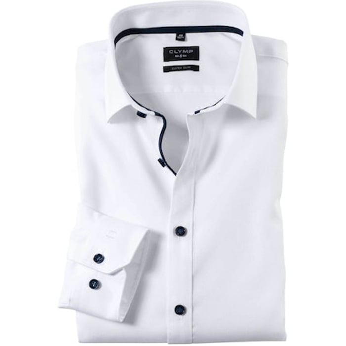 Kaufen Sie Olymp No. Six superschlankes Hemd mit extra langen Ärmeln Weiß für nur 69,95 € bei Henk ter Horst fashion