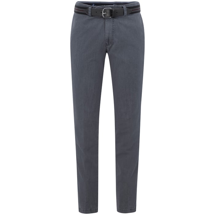 Kaufen Sie Henk ter Horst Stretch-Chinohose aus Baumwolle Blau-Grau für nur € 49,95 bei Henk ter Horst fashion