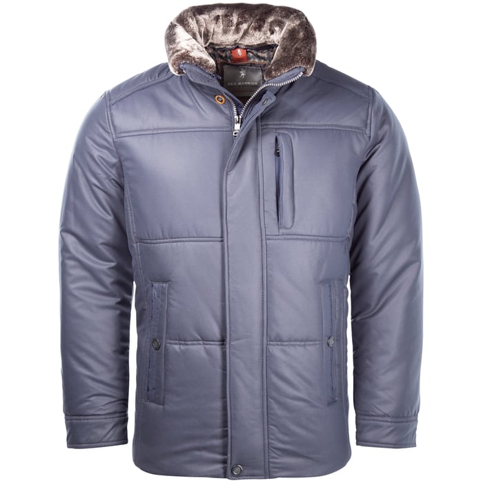 Kaufen Sie Sea Barrier wintermantel mit abnehmbarem Pelzkragen Dunkelblau für nur € 179,95 bei Henk ter Horst fashion