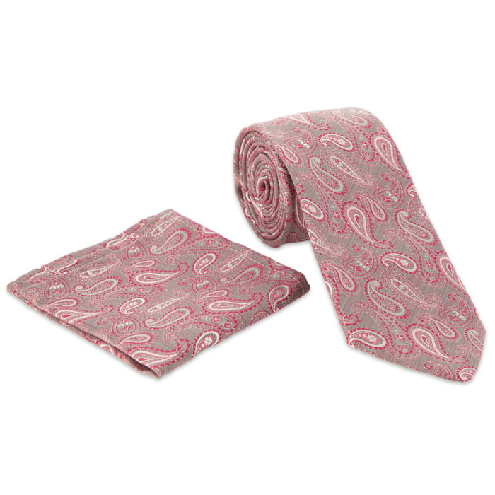 Kaufen Sie Wilvorst Hochzeitskrawatte paisley Rot für nur € 69,97 bei Henk ter Horst fashion