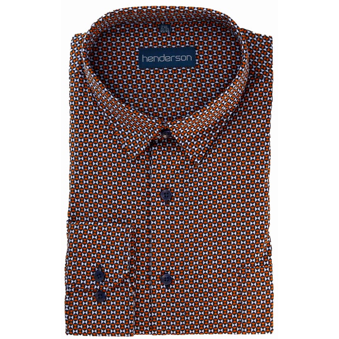 Kaufen Sie Henderson Hemd mit Druck große Männer LM Orange für nur € 32,95 bei Henk ter Horst fashion