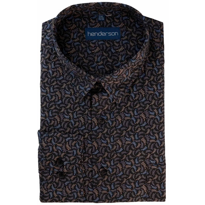 Kaufen Sie Henderson Hemd mit Druck große Männer LM Schwarz für nur € 32,95 bei Henk ter Horst fashion