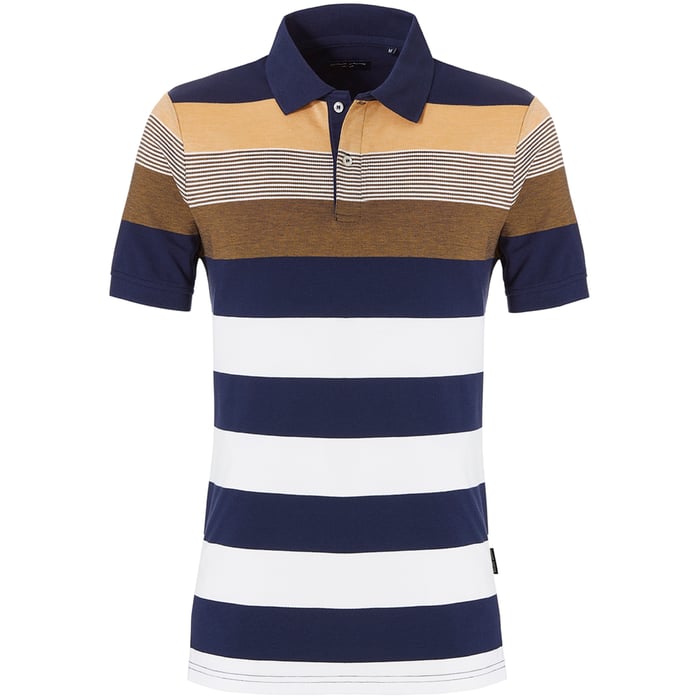 Kaufen Sie Chris Caine herenpolo gestreept Zalm für nur € 39,95 bei Henk ter Horst fashion