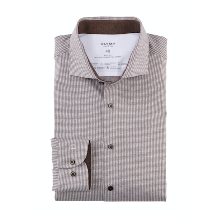 Kaufen Sie OLYMP Level Five 24/Seven Body Fit Business Hemd Braun für nur 99,95 € bei Henk ter Horst fashion