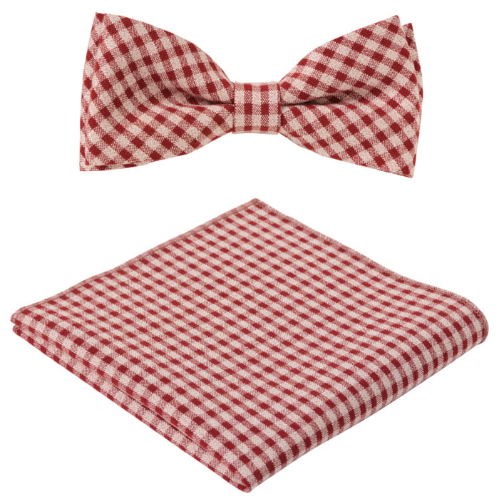 Kaufen Sie Henk ter Horst Feinkaro-Fliege aus Wolle mit Einstecktuch Rot für nur 59,95 € bei Henk ter Horst fashion