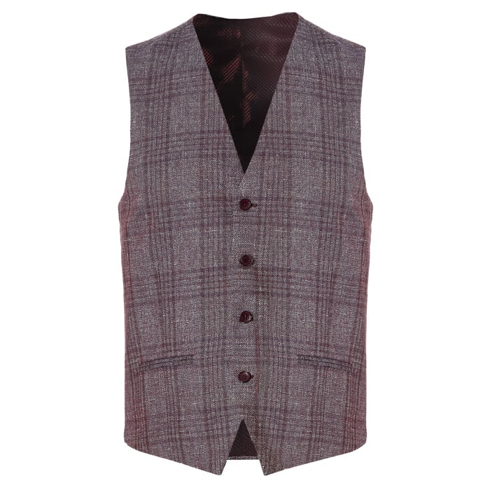 Kaufen Sie Henk ter Horst Weste kariert Bordeaux für nur € 99,95 bei Henk ter Horst fashion