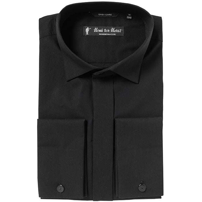 Kaufen Sie Henk ter Horst smoking overhemd zonder plissé met blinde sluiting Zwart für nur 79,95 € bei Henk ter Horst fashion