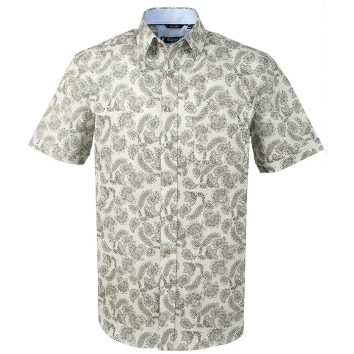 Kaufen Sie Henk ter Horst 100% katoenen printoverhemd korte mouw paisley Beige für nur 79,95 € bei Henk ter Horst fashion