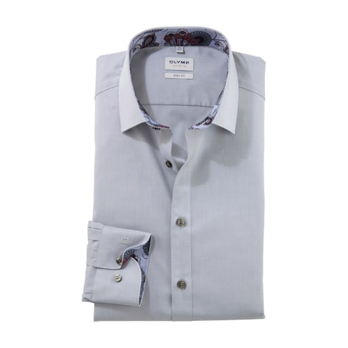 Kaufen Sie Olymp Level Five Body Fit Langarmhemd Grau für nur 79,95 € bei Henk ter Horst fashion