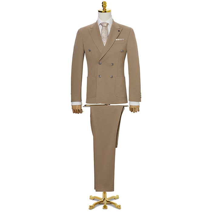 Kaufen Sie Henk ter Horst Flexx slim-fit 2-teilig doppelreihig Anzug mit Stretch Beige für nur 199,95 € bei Henk ter Horst fashion