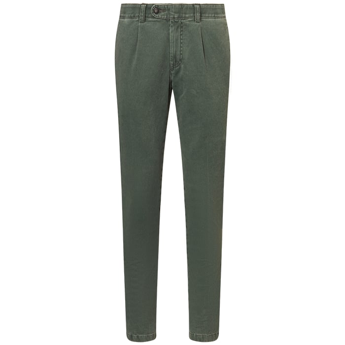 Kaufen Sie Henk ter Horst katoenen stretch chinobroek met bandplooi Groen für nur 99,95 € bei Henk ter Horst fashion