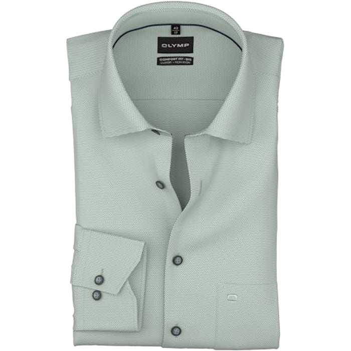 Kaufen Sie Olymp Business Hemd | Bügelfrei | 100% Baumwolle | New Kent Kragen | Helles Grün für nur 69,95 € bei Henk ter Horst fashion