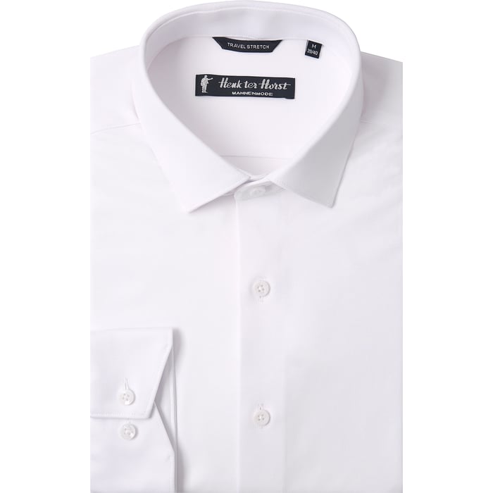 Kaufen Sie Henk ter Horst Travelhemd Weiß | 100% Baumwolle | Langarm | Bügelfreundlich für nur 89,95 € bei Henk ter Horst fashion