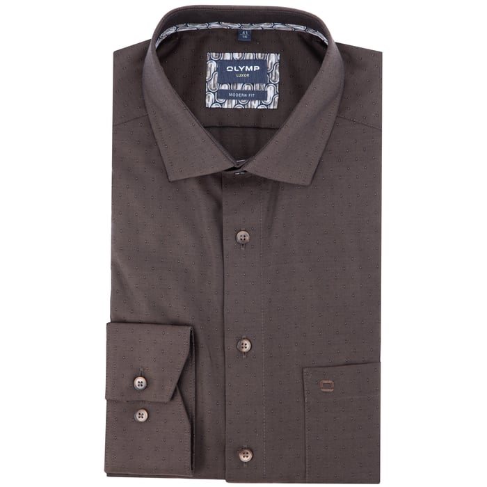 Kaufen Sie 1286/24 Olymp braune Hemden für nur 69,95 € bei Henk ter Horst fashion