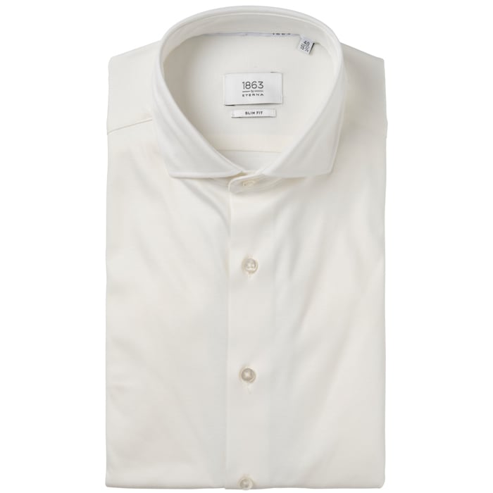Kaufen Sie Eterna Stretch-Jersey-Hochzeitshemd Doppelmanschetten Slimfit Elfenbein für nur 99,99 € bei Henk ter Horst fashion