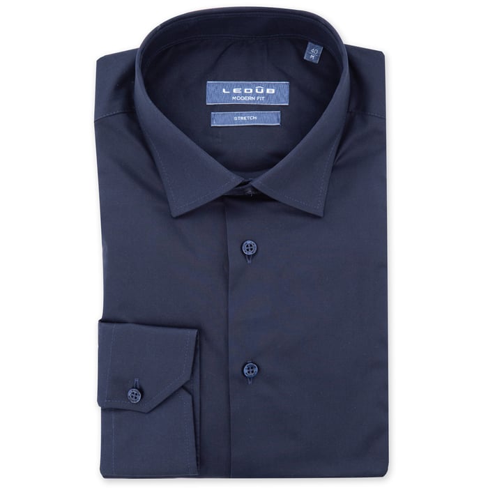 Kaufen Sie Ledub Hemd langarm stretch Dunkelblau für nur € 79,95 bei Henk ter Horst fashion