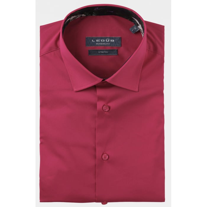 Kaufen Sie Ledub modern fit stretch overhemd met lange mouw Donkerroze  Donkerblauw für nur 79,95 € bei Henk ter Horst fashion