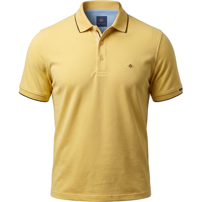 Kaufen Sie Polo uni met contrastkraag Baileys Lichtgeel für nur 59,95 € bei Henk ter Horst fashion