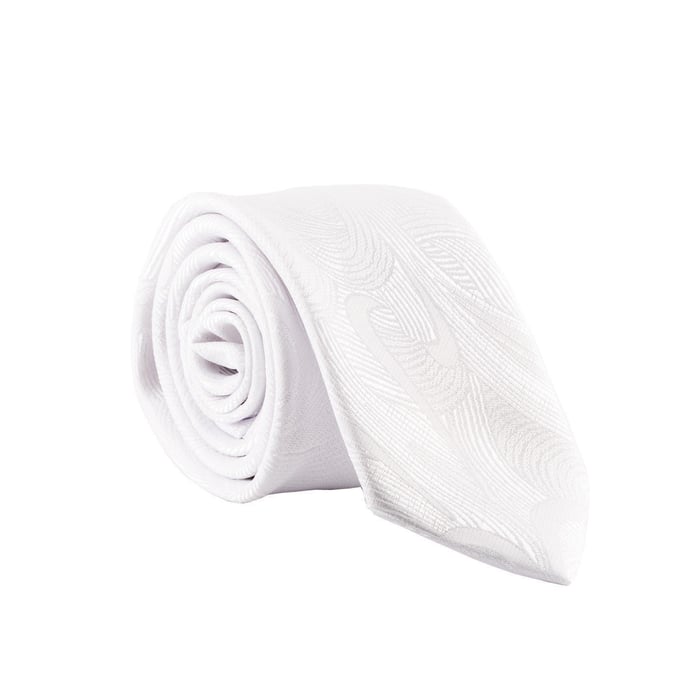 Kaufen Sie Hochzeitskrawatte, weiss mit eingewebtem Jacquard für nur 89,95 € bei Henk ter Horst fashion