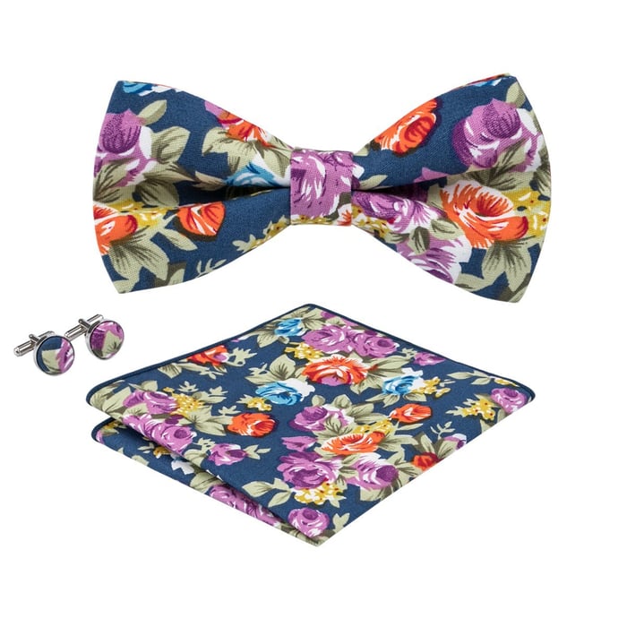 Kaufen Sie Fliege, Einstecktuch, Manschettenknöpfe Set. für nur € 49,95 bei Henk ter Horst fashion