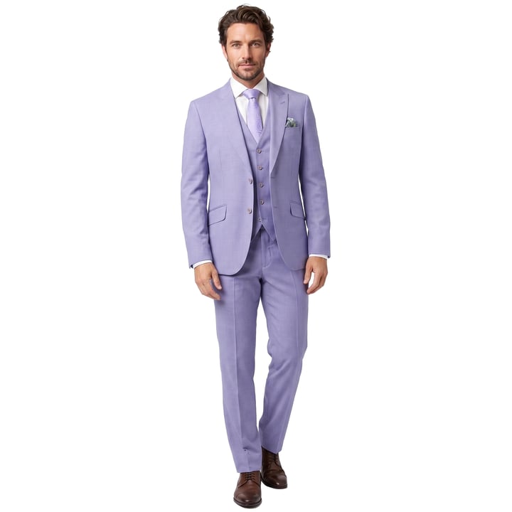 Kaufen Sie 3-teiliger Anzug von Henk ter Horst, Tropical Meliert, Flieder  für nur € 299,95 bei Henk ter Horst fashion