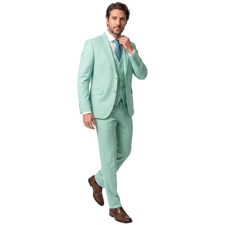 Kaufen Sie 3-teiliger Anzug von Henk ter Horst, Tropical Meliert, Mintgrün für nur 329,95 € bei Henk ter Horst fashion