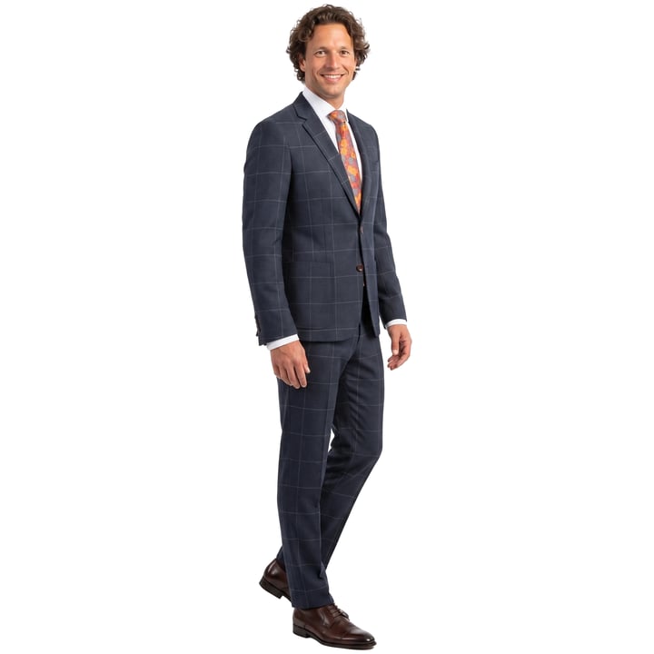 Kaufen Sie Henk ter Horst 2-teiliger Superstretch-Jersey-Großkaro-Anzug Blau für nur 279,95 € bei Henk ter Horst fashion