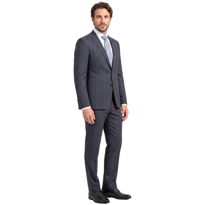 Kaufen Sie Henk ter Horst 2-teiliger Superstretch-Trikot-Feinkaro-Anzug Blau für nur 279,95 € bei Henk ter Horst fashion