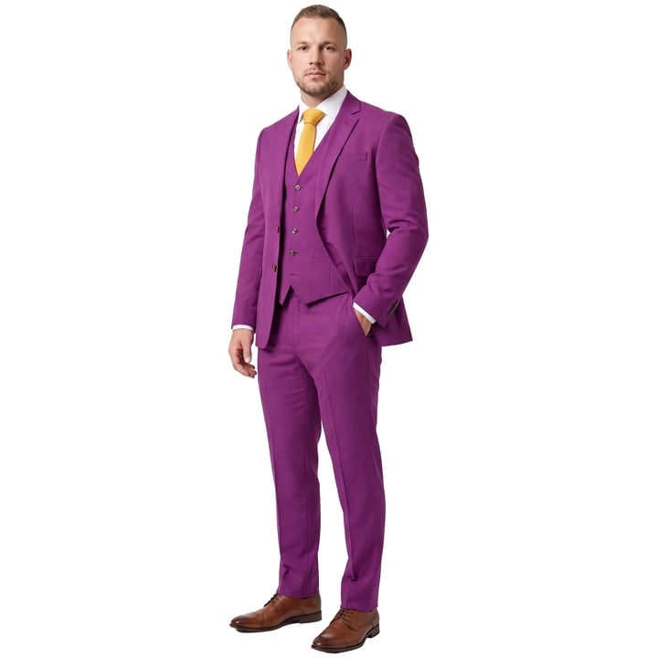 Kaufen Sie Henk ter Horst 3-teiliges Herrenanzug Einfarbig Lila für nur € 299,95 bei Henk ter Horst fashion