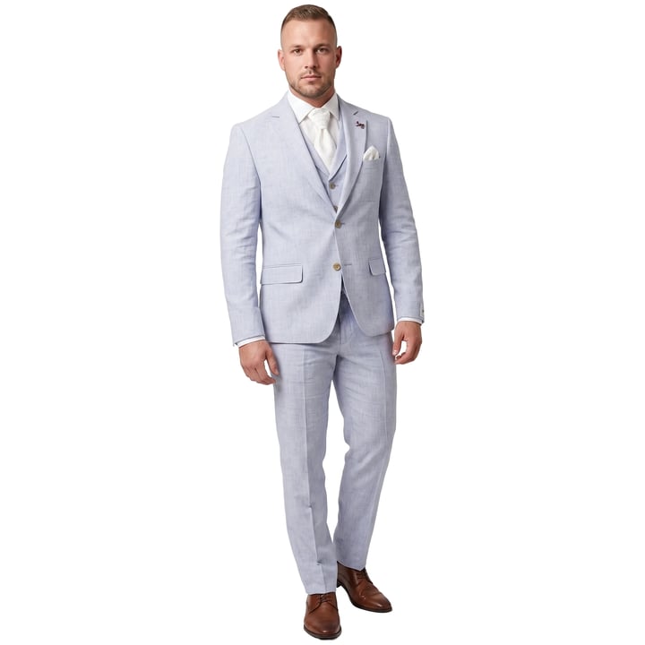 Kaufen Sie Atelier Torino 3-teiliger Leinenanzug Hellblau für nur € 949,95 bei Henk ter Horst fashion