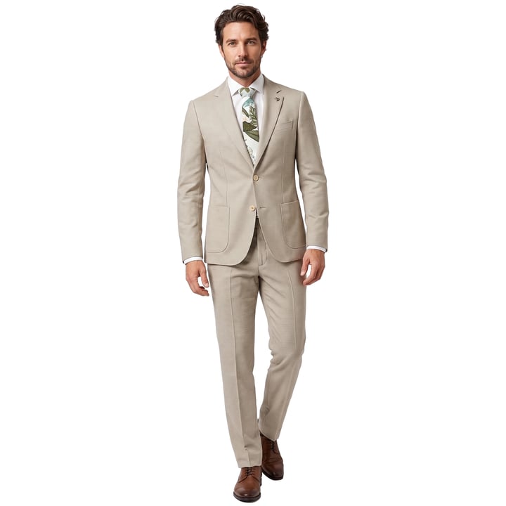 Kaufen Sie Henk ter Horst Flexx Slim-Fit Beiges Kostüm mit Stretch für nur 169,95 € bei Henk ter Horst fashion
