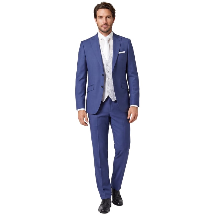 Kaufen Sie Wilvorst 3-delig trouwkostuum gemeleerd scheerwol Blauw für nur 749,95 € bei Henk ter Horst fashion