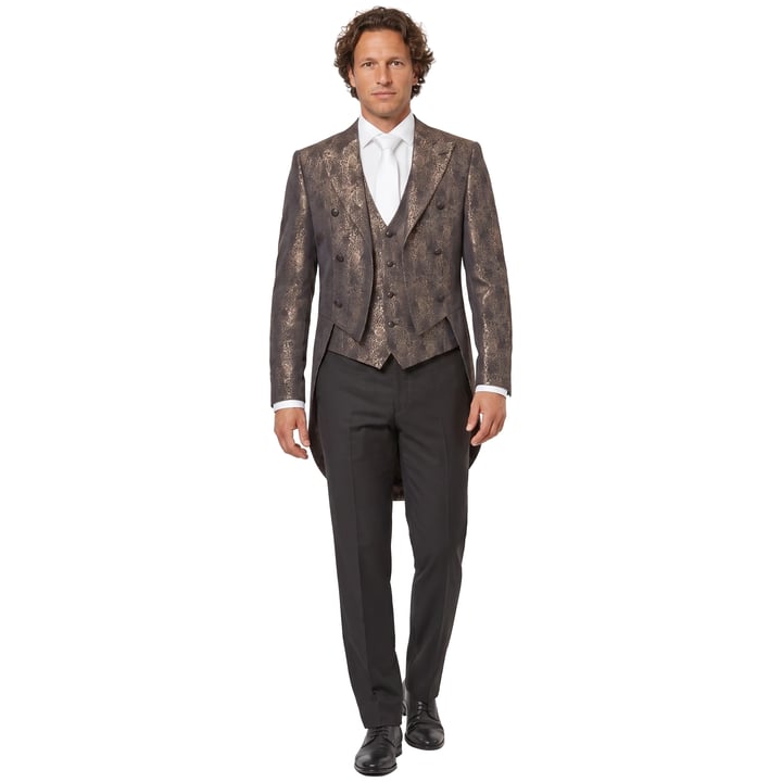 Kaufen Sie Tziacco 3-delig exclusief barok trouwkostuum jacquard Brons für nur 1.049,95 € bei Henk ter Horst fashion