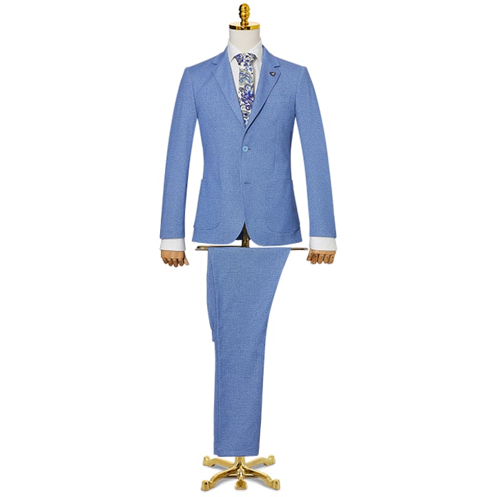 Kaufen Sie Henk ter Horst Flexx Slim-Fit Anzug hellblau meliert für nur 169,95 € bei Henk ter Horst fashion