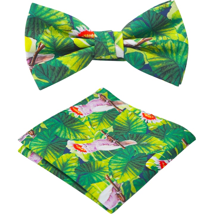 Kaufen Sie Henk ter Horst 100% katoenen vlinderstrik met kaketoe bladeren print Groen für nur 39,95 € bei Henk ter Horst fashion
