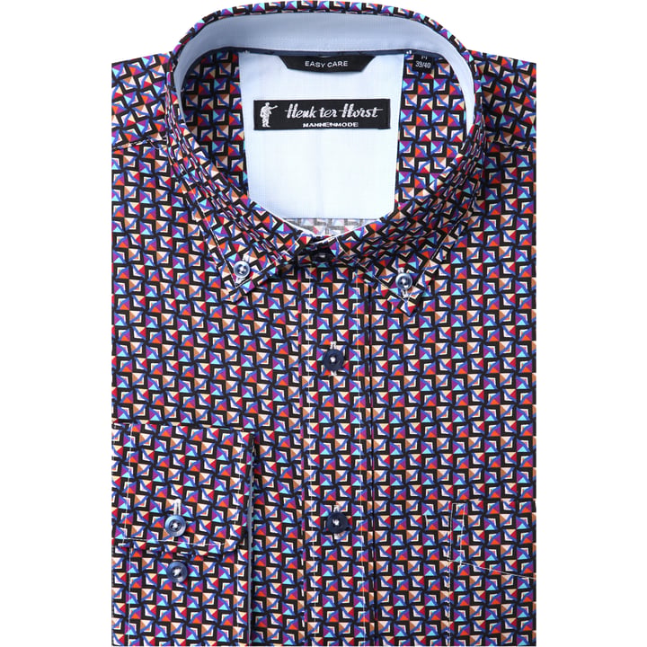 Kaufen Sie Henk ter Horst Herrenhemd | Geometrischer Print | Baumwolle | Lange Ärmel für nur 79,95 € bei Henk ter Horst fashion